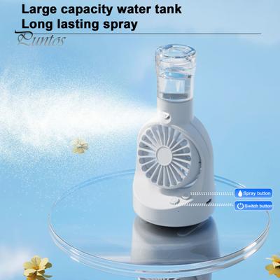 4 Hız Ayarlı Taşınabilir Masa Sisleme Fanı Güçlü Hava Akışı Düşük Gürültü Kompakt Boyutlu Şarj Edilebilir Kişisel Soğutma Fanı