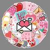 50 Sweet Valentine's Day Personalized DIY Decorative Skateboard Luggage Scooter Car Stickers