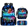 ROBLOX Themed Kids Backpack School Lightweight Durable Oxford Fabric Bag With Padded Straps Cartoon Print Grades 1-9