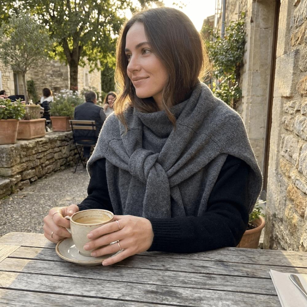 Warm Soft Knit Shawl Polyester Outer Cape Chic Neck Scarf Air-Conditioned Rooms