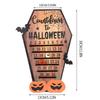 Wooden Halloween Countdown Calendar Pumpkin Bat Ghost Design Durable Orange Black Color For Home Decor Party Supplies Kids Gift