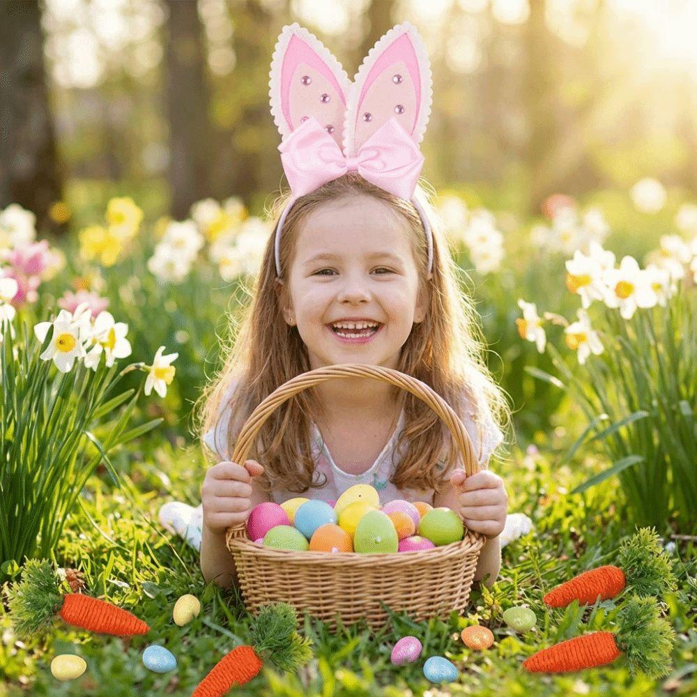 Plush Easter Headpiece Non-slip Bunny Head Wear Creative Rabbit Ear Hair Hoop  Costume Party