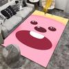 Pink Cartoon Face Carpet, Cute Animal Expression, Bedroom Decor Suitable for Use As an Anti-slip for Living Room Bedroom Sofas