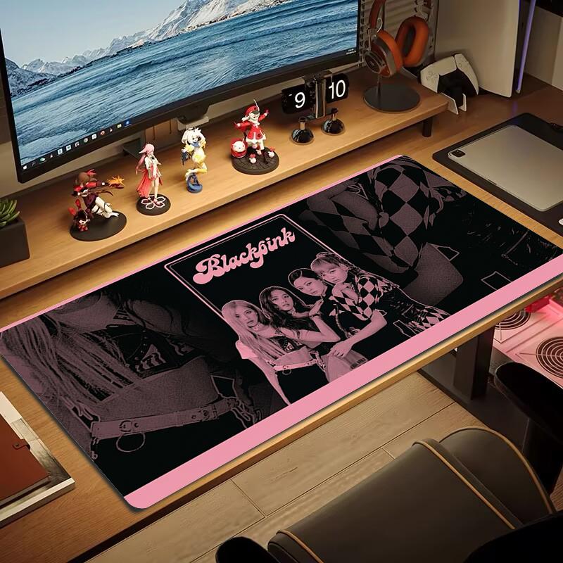 blackpink Mouse Pad Large Gaming Table Cushion Non-slip Laptop Tablet Big Mousepad XXL Mat Mini PC Playmat With Lock edge_XIA