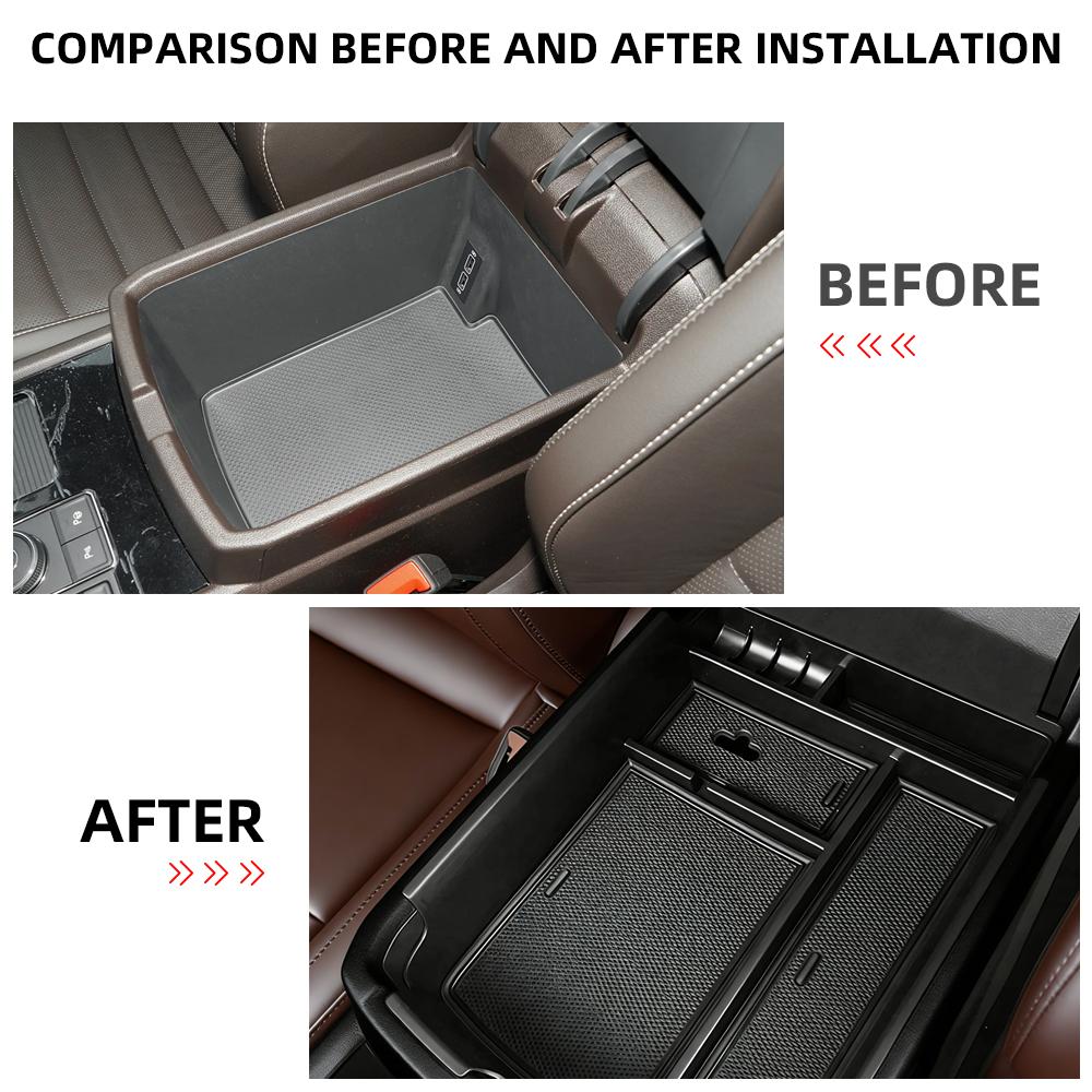 Car Armrest Storage Box for VW Volkswagen Atlas Teramont 2017 - 2026 Central Console Tray Holder Container Organizer Accessories