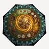 Steampunk Rabbit Garden pattern umbrella, portable and foldable design, 8 ribs, a casual accessory for Halloween, Christmas, and birthday gifts.