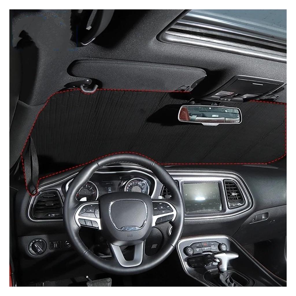 Car Shade Dodge Challenger 2009-2023 Car Windshield Sunshade Cover Sun Visor Anti-UV Accessories Car Sun Shade (Size: B)
