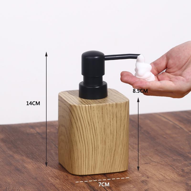 Walnut Grain Press Hotel Hand Sanitizer Bottle Shower Gel Shampoo Lotion Bottle Home Press Soap Dispenser Bathroom Accessories