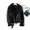 Giacca Marrone Donna Inverno Vintage Pelliccia Integrata Giacca Revers Maniche Lunghe Giacche Capispalla