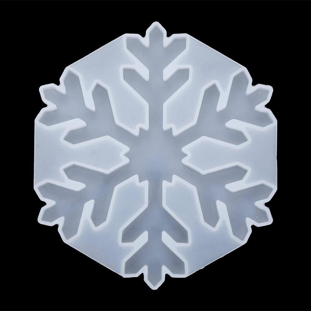 UV Epoxy Xmas Ornament Crystal Pendant Resin Molds Christmas Mold Coaster Silicone Mould Snowflakes