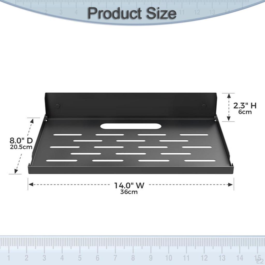 Floating Metal Wall Mount Shelf Router Easy Installation Rack Wire Organizer for DVD