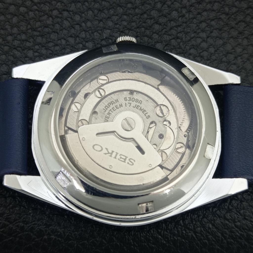 VINTAGE SEIKO 5 AUTOMATIC 6309A REFURBISHED JAPAN MENS BLUE DIAL WATCH A442479-1