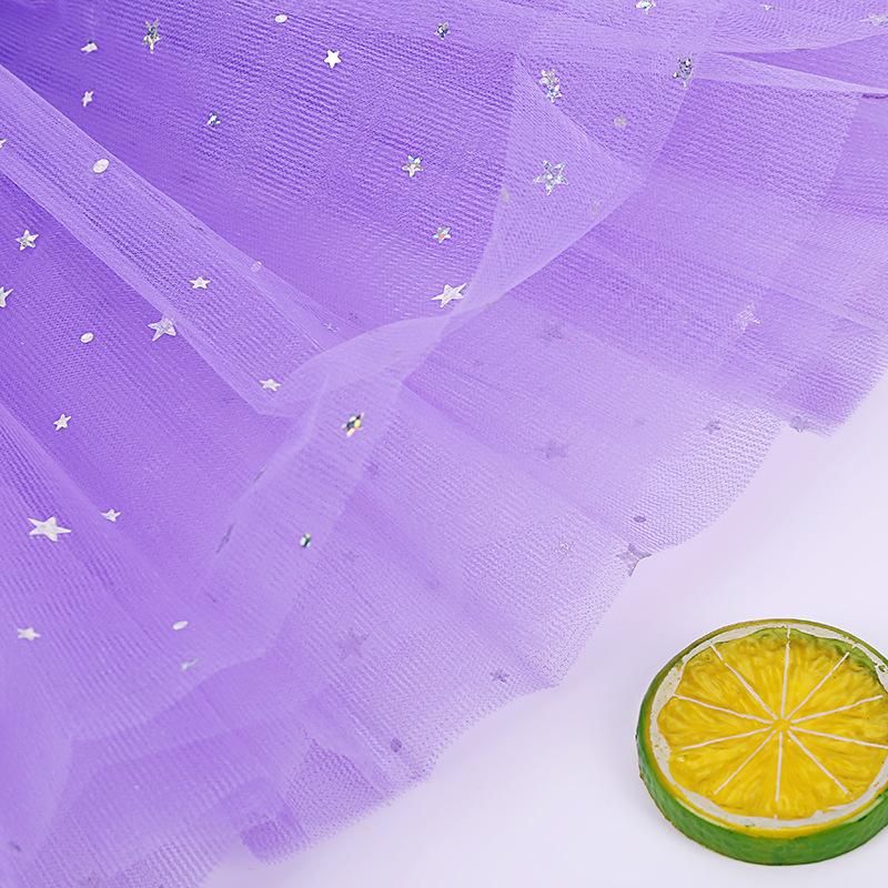 Set Fustă Tutu Balet cu Paiete din Plasă cu Trei Straturi pentru Copii