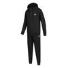 Emporio Armani EA7 Solid Logo Print Zip-Up Hooded Leisure Sports Suit Men suits Black 8NPV63-PJVRZ-1200