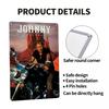Motorrad Johnny Hallyday Schild Custom Retro Französischer Rocksänger Metallschilder für Club Cafe Restaurant Man Cave Bar Wanddekoration