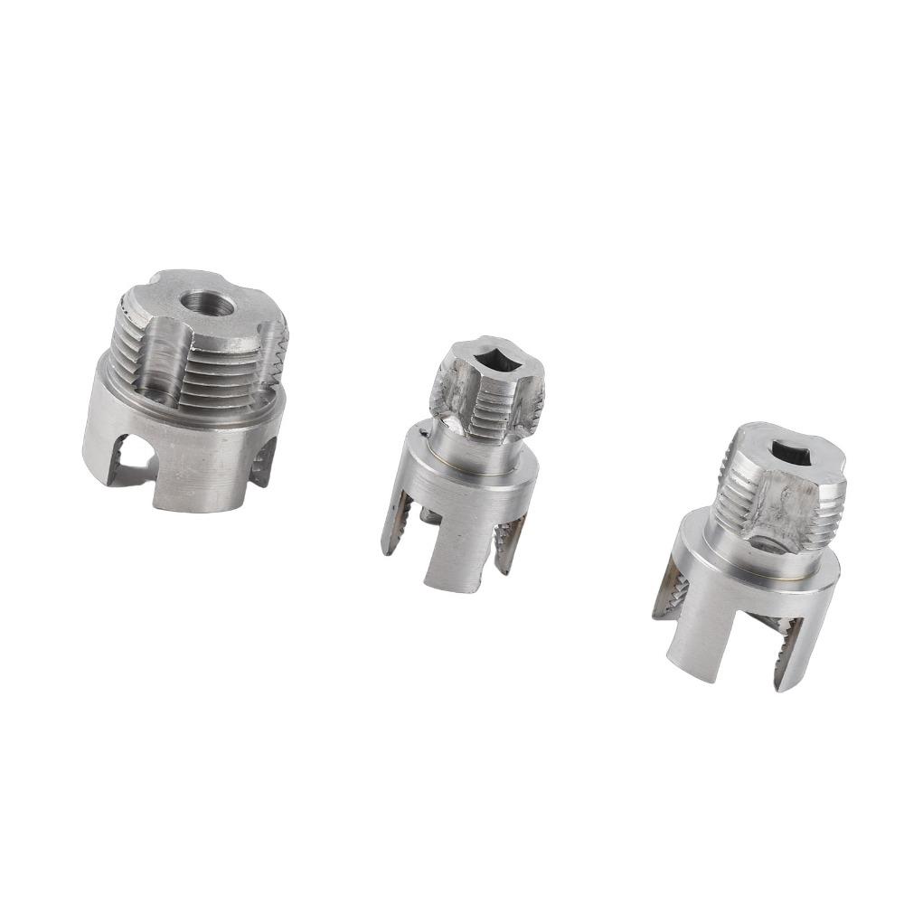 3PCS Internal External Threads Pipe Thread Cutter Dual End Die Tube Threader Kit Water Pipe Repair