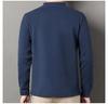 Men's Chinese Style Stand Collar Fleece Sweatshirt - Warm Long Sleeve Base Layer for Autumn/Winter