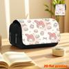 1pc Melody Bow 2D Flat Printing [Sanrio] Double-Layer Flip Black Pencil Case - Must-Have Pencil Box for School, Daily Multifunctional Cosmetic Bag, La