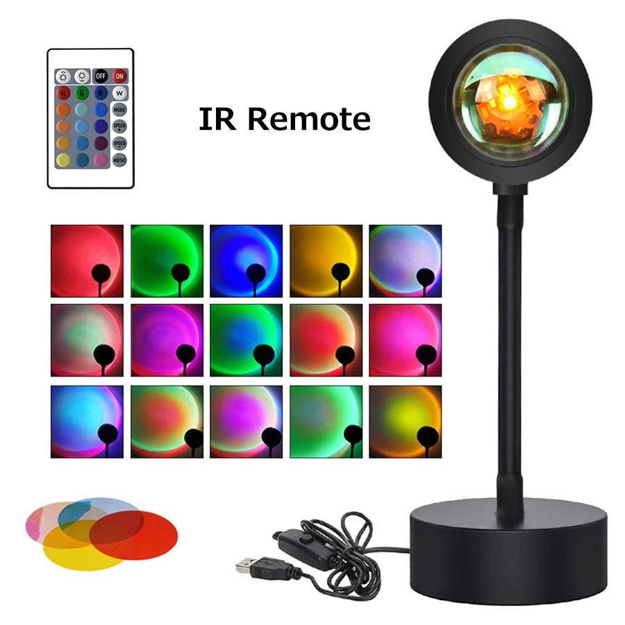 

Портативный светодиодный RGB-проектор для заката с дистанционным управлением через Bluetooth-приложение, USB-фотосъемка и ритмичное диско-освещение для селфи
