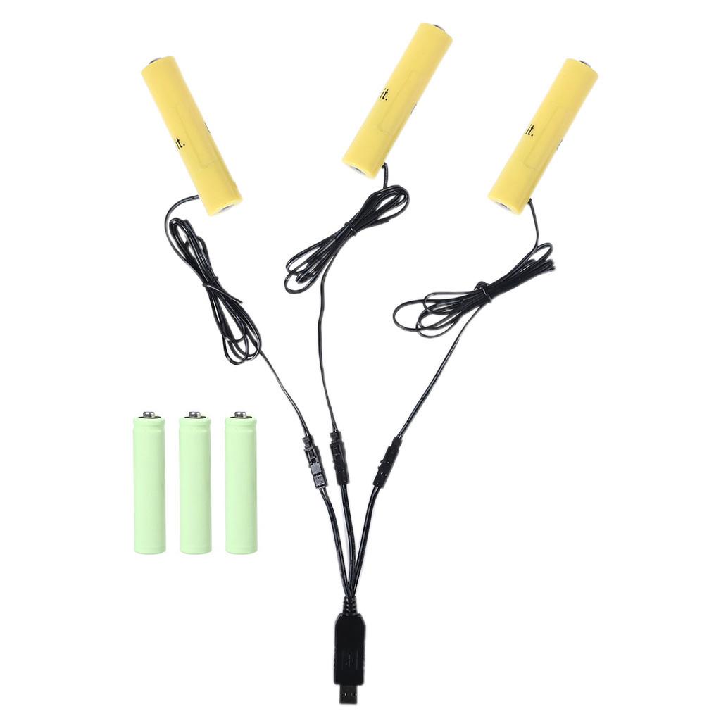 

110 см 1-3 батарейки AAA, питание от USB, для игрушечной зубной щетки, фонарика, часов, рации, рождественской ленты 2AAA