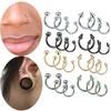 3Pcs Cone Spike Horseshoe Septum Rings 316L Stainless Steel Nipple Eyebrow Ear Piercing Jewelry Hoops