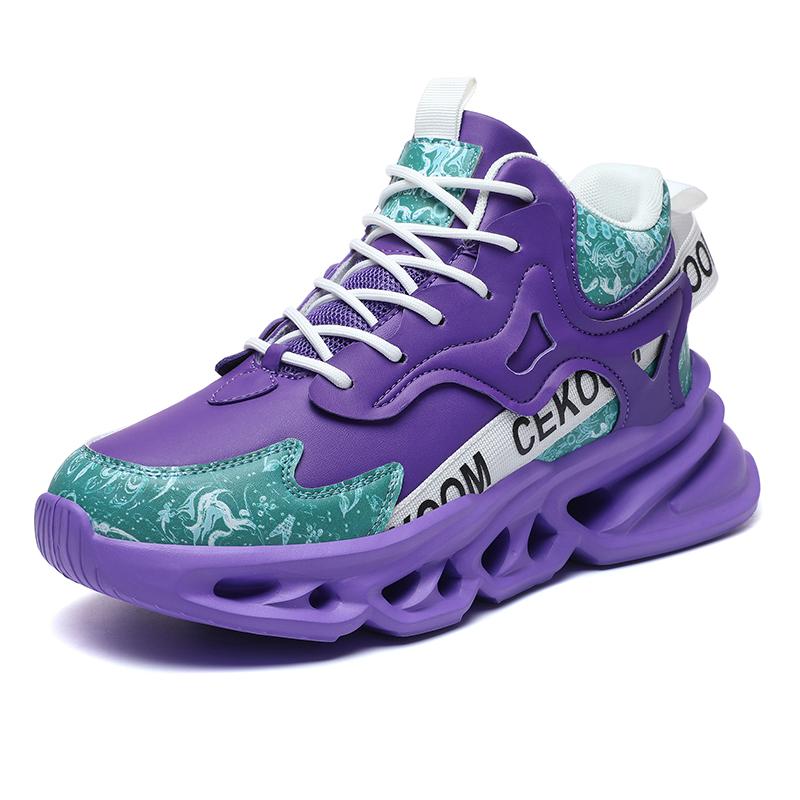 

Высокие молодежные кожаные спортивные туфли Blade большого размера 39-46 46 фиолетовый