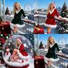 Christmas Elf Costume Dress With Hood For Holiday Stage Performances
