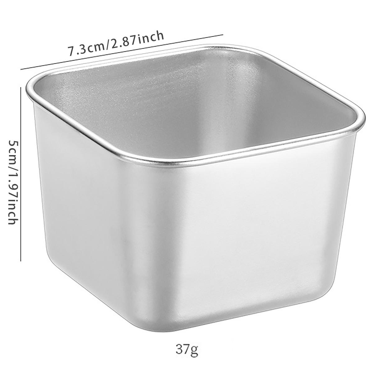 

2 шт./набор Квадратная чашка для соуса из нержавеющей стали 304 Бытовая тарелка для салата, томатного соуса, для макания Кухонный контейнер Чашка для соуса