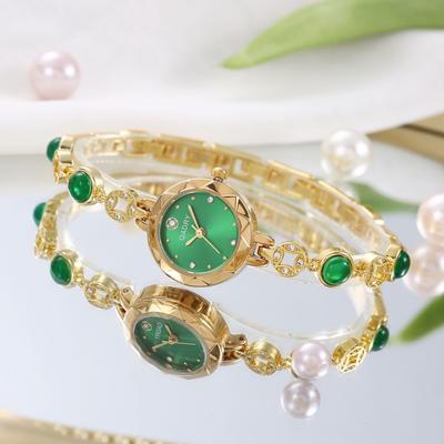 Women Watch Light Luxury Brand Agate Gemstone Diamond High End Roman Digital Waterproof Ladies Fashion Bracelet Watches