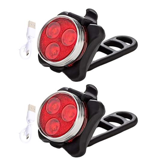 Fahrradlicht USB Wiederaufladbar Über 10 Stunden Laufzeit Wasserdichtes LED Fahrradlicht 4 Modi Vorne Hinten Sicheres Outdoor Fahrradlicht