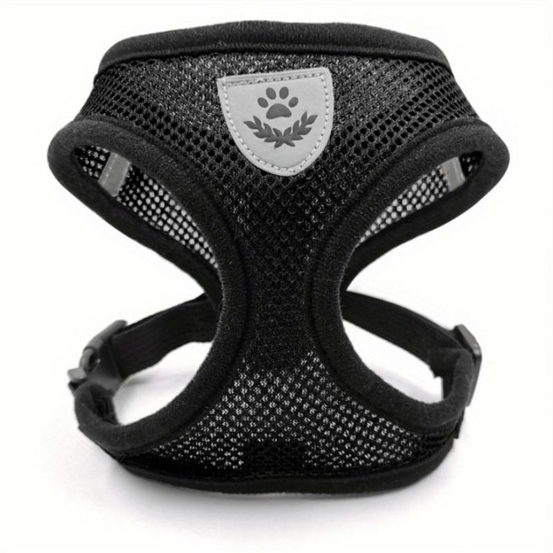 Langxingcs Pet Cat Dog Leash Set with Escape-Proof Adjustable Harness, Reflective Safety Strap and Collar, Soft Breathable Mesh Material