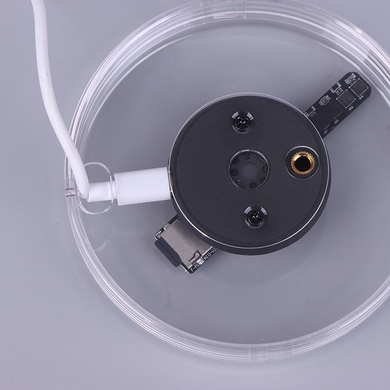 3D Holographic Advertising Lights Led Desktop Model Fan Screen With Audio Playback With Transparent Cover Holographic Fan