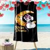Diddl Custom Name Print Beach Towel, Large Soft Quick Dry Towel for Beach Camping Swimming
