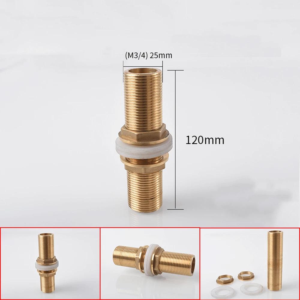 1/8" 1/4" 3/8" 1/2" 3/4" BSPP Male Full Thread Barrel Nipple Bulkhead Brass Connector Water Tank Fitting