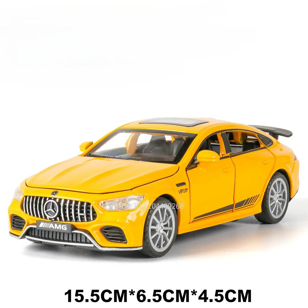 1:32 Scale 300SL GT63 Car Model Toy Doors Opened Sound Light Pull Back Diecast Metal Vehicles Models Collection Kid Gifts