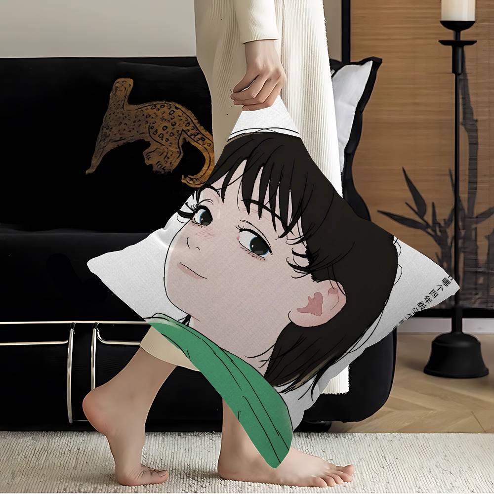 

Anime Look Back Stitch Lucky Dragon pillow cover sofa cushion cover home room decoration children gift 12x12Inch
