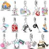 Original 100% Kupfer Lustig Spielbar Smartwatch Tarot Fahrrad Reise Anhänger Charms Perlen Passend Armreif Armband DIY Schmuck
