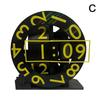 3D Printed Triaxial Clock With Rotating Numeric Display Pla Digital Clock Living Room Desktop Digital Clock Home Decoration