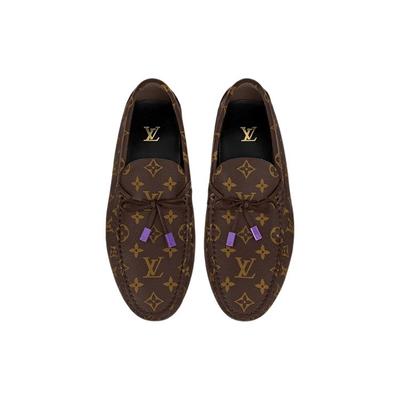 Louis Vuitton Scarpe Comode Casual da Guida Uomo Marrone 1AAF2A