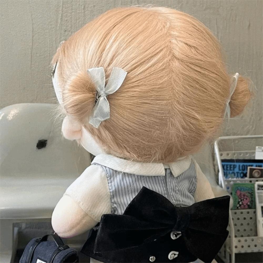 10pcs Tiny Doll Wig Clips Bowknot Mini Hair Clip Cotton Doll Hair Pins  Birthday Gift