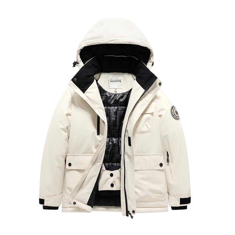 Conjunto de Fato de Esqui Infantil Impermeável e À Prova de Vento - Roupa de Inverno Quente e Moderna para Meninos e Meninas