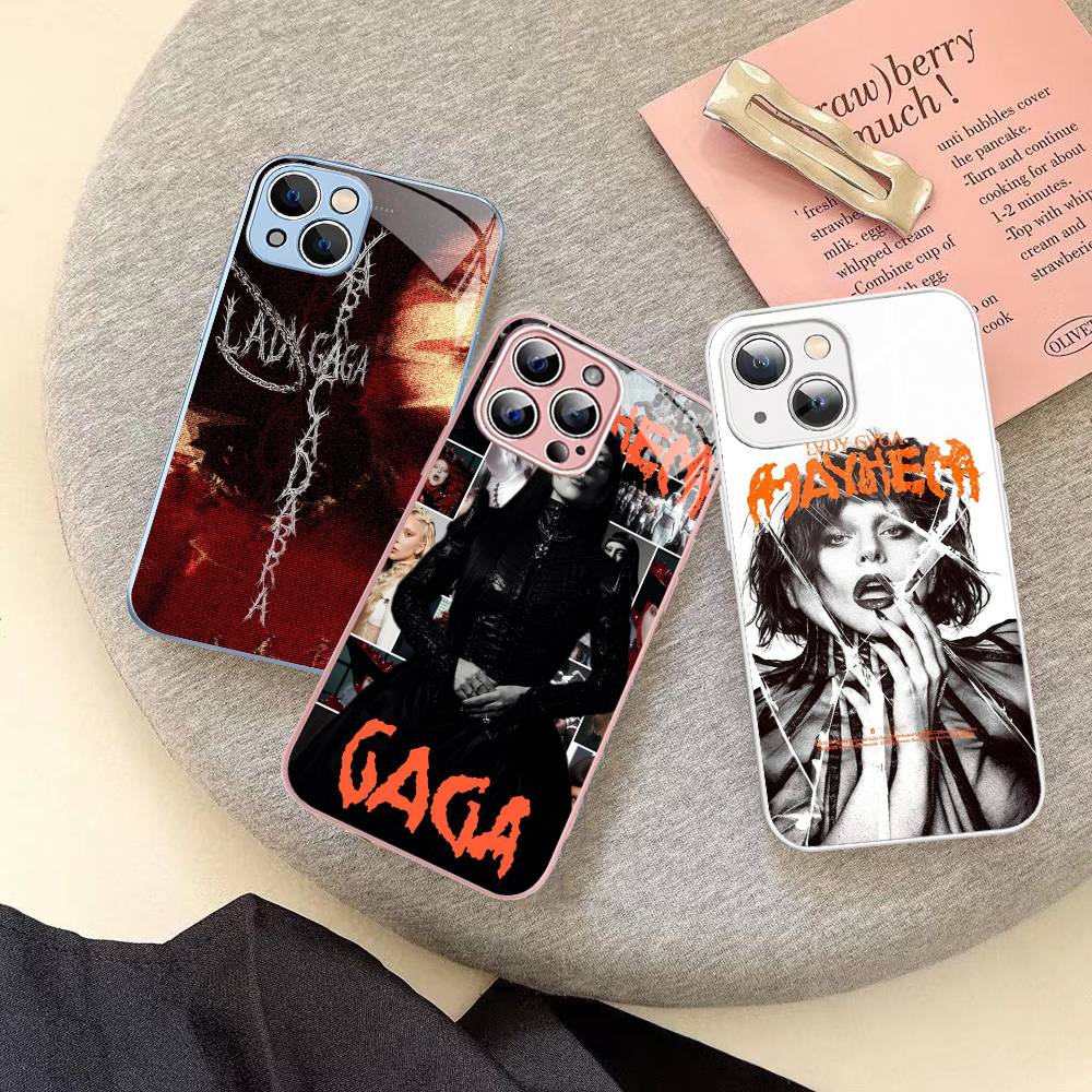 Lady Gaga Ablums For IPhone 14 13 12 Mini 11 Pro XS Max X XR 14 Plus Tempered Glass Cover