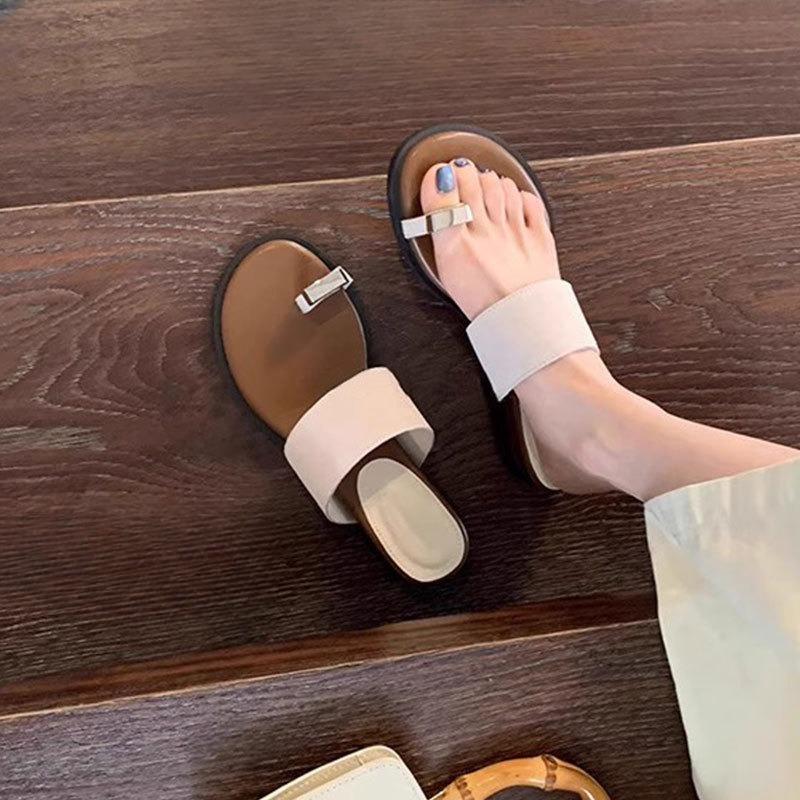 

Wedge Heels Women s Shoes Soft-soled Slippers Beach Flip-flops 40 білий