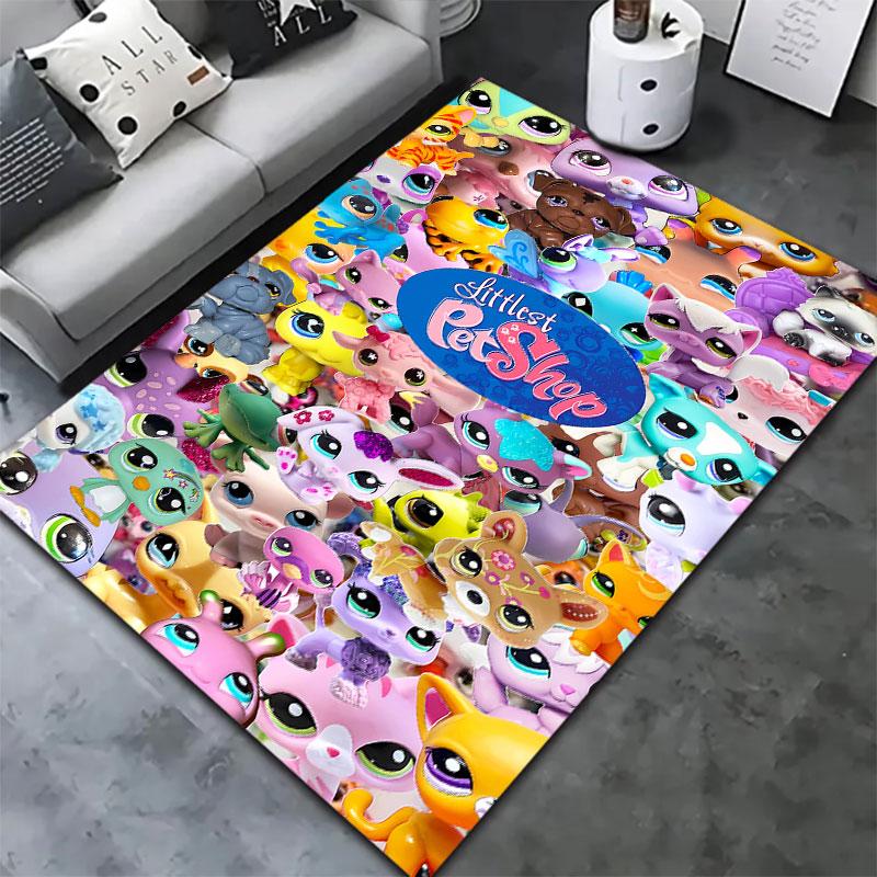 Littlest Pet Shop Carpet Rug for Living Room Bedroom Home Sofa Decoration,Kids play Non-slip Floor Mat