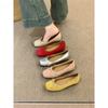 Small Silver Single Shoes Women's Shoes Spring and Autumn Platform Niche Bow Ballet Evening Ladyshoes