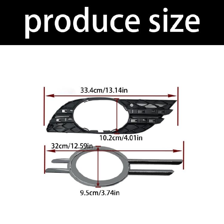 Seamless Fit Fog Lamp Grille Assembly Left Right for E320 E350 E550 E63AMG 2118850822 2118850922 2118851174 2118851274