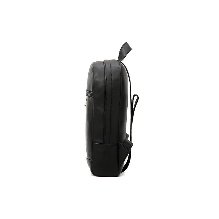Bally Red And White Striped Leather Shoulder Bag Regular Men Shoulder Bag Black HARI-10