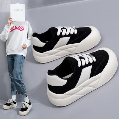 Chaussures Blanches pour Femmes  Nouvelles Étudiantes de Printemps Style Coréen Polyvalentes Décontractées Chaussures de Mode Baskets de Mode à Semelle Épaisse Br992