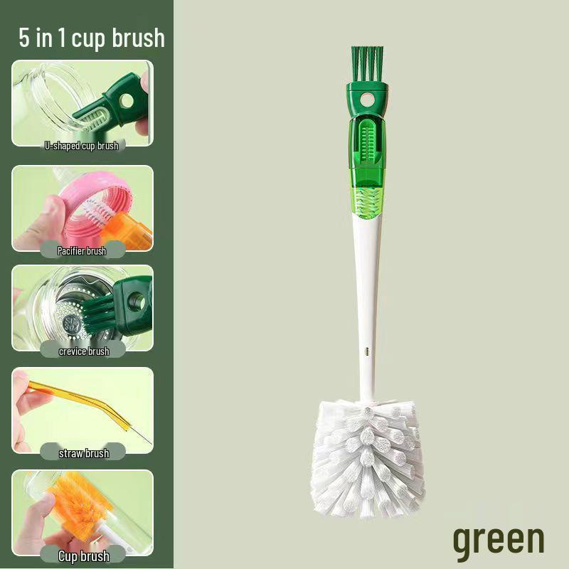 Detachable Long Handle Multi-functional Cleaning Brush for Carrots, Bottles, and Baby Nipple