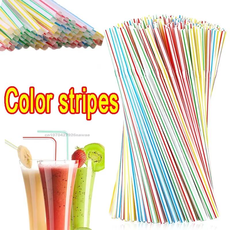 100-1000Pcs Multicolor Drinking Straw Disposable Wedding Party Birthday Milk tea Juice Straw Bar Accessories Beverage Wholesale
